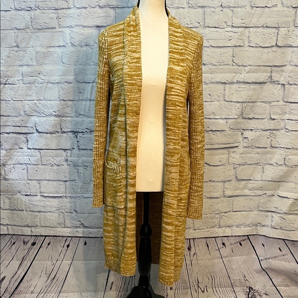 Anthropologie Abigail Marled Duster Long Cardigan Sweater Medium Open Front - Picture 2 of 12